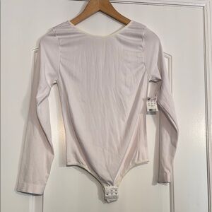 NWT Long Sleeve White Bodysuit Size Sm/Med